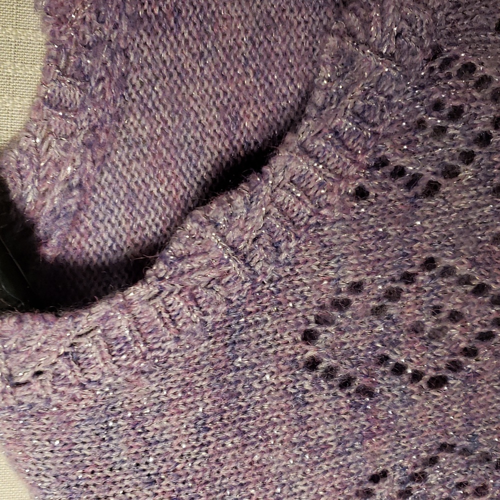 Purple,Silver  Glittery women's knitted sweater .